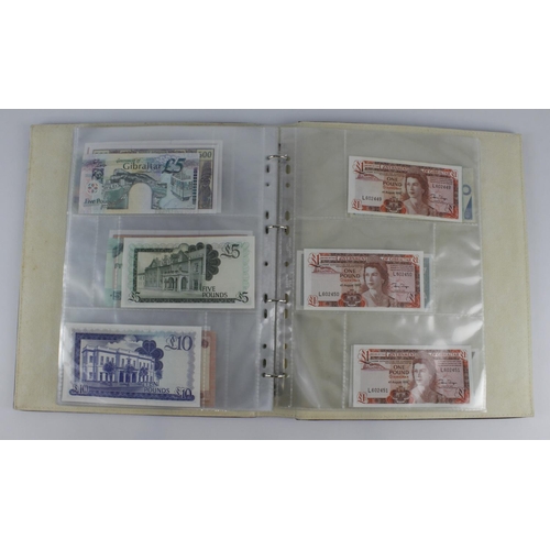 965 - World (209), collection in 3 albums and a slip case, specimen notes, consecutive notes, replacement ... 