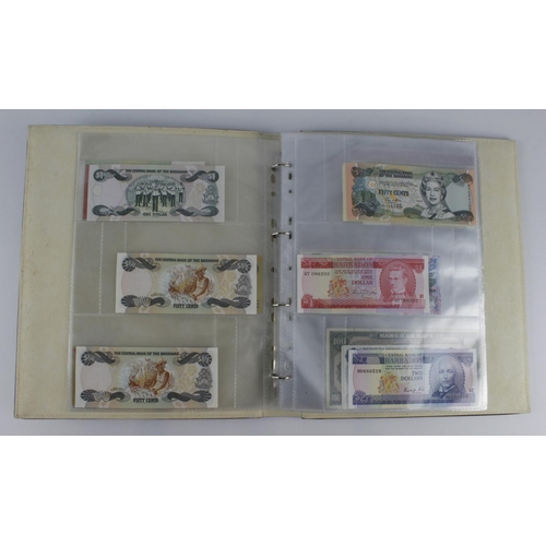 965 - World (209), collection in 3 albums and a slip case, specimen notes, consecutive notes, replacement ... 