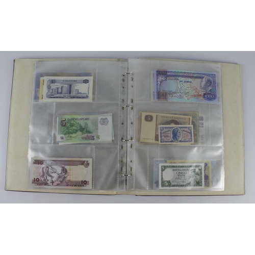 965 - World (209), collection in 3 albums and a slip case, specimen notes, consecutive notes, replacement ... 