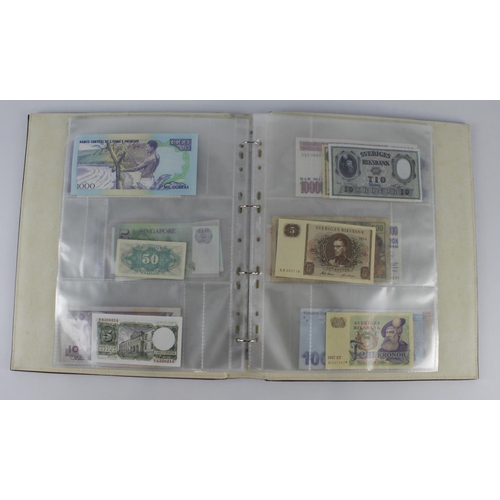 965 - World (209), collection in 3 albums and a slip case, specimen notes, consecutive notes, replacement ... 