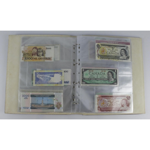 965 - World (209), collection in 3 albums and a slip case, specimen notes, consecutive notes, replacement ... 