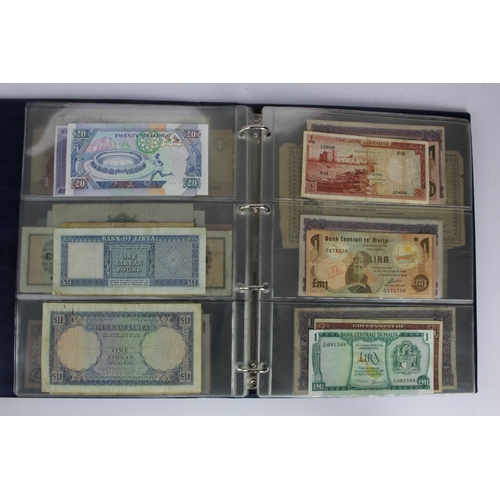 981 - World (61), a collection of 1 Pound notes from around the world in Hendon Album, Biafra, Cyprus, Egy... 