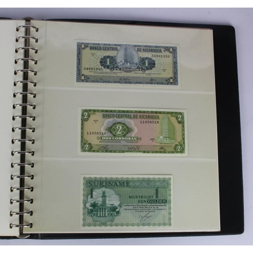 982 - World (62) in Lindner album, including East Caribbean 1 Dollar 1965, Belgium 1000 Francs 1980, Rwand... 