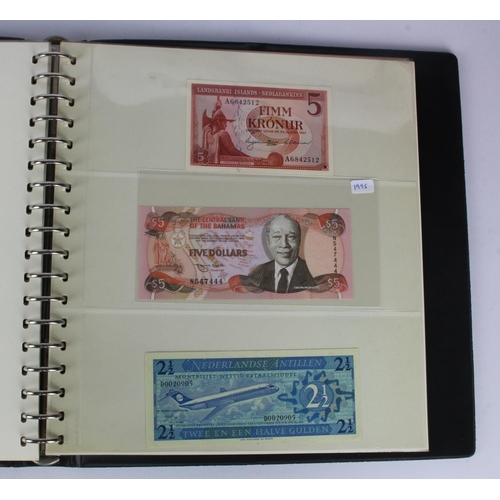 982 - World (62) in Lindner album, including East Caribbean 1 Dollar 1965, Belgium 1000 Francs 1980, Rwand... 