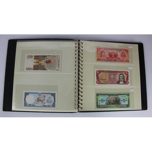 982 - World (62) in Lindner album, including East Caribbean 1 Dollar 1965, Belgium 1000 Francs 1980, Rwand... 