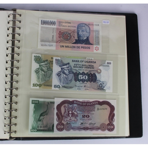 982 - World (62) in Lindner album, including East Caribbean 1 Dollar 1965, Belgium 1000 Francs 1980, Rwand... 