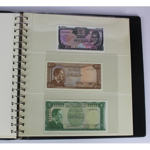 982 - World (62) in Lindner album, including East Caribbean 1 Dollar 1965, Belgium 1000 Francs 1980, Rwand... 