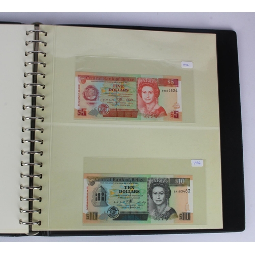 982 - World (62) in Lindner album, including East Caribbean 1 Dollar 1965, Belgium 1000 Francs 1980, Rwand... 