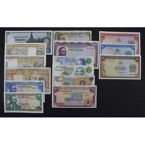 994 - World, Africa (15), Rhodesia 5 Dollars 1976, 2 Dollars 1977 and 1 Dollar 1974, Kenya 100 Shillings 1... 