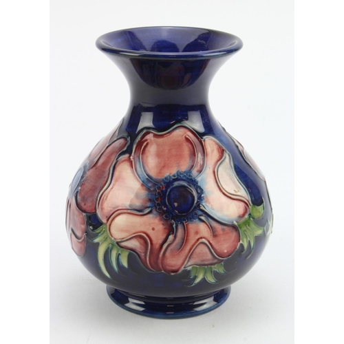 108 - Moorcroft 'Anemone' pattern vase, makers marks to base, height 13cm approx.