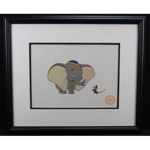 19 - Walt Disney Company Sericel. 60th anniversary edition animation cell serigraph (2004). Titled, Dumbo... 