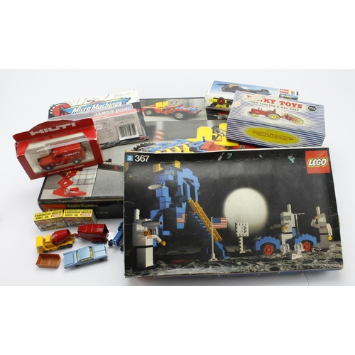 278 - Toys. A group of toys, including boxed Lego sets (nos. 853, 367 & 965), a boxed Dinky Toys no. 27AK ... 