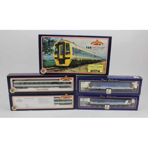 285 - Bachmann / Lima. Four boxed Bachmann & Lima OO gauge locomotives, comprising Bachmann Class 158 2 Ca... 