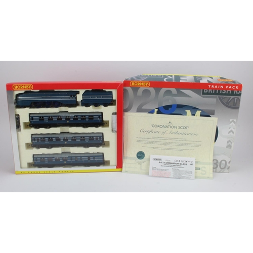 313 - Hornby boxed OO gauge 'Coronation Scot train pack' (R2788), limited edition certificate present (126... 