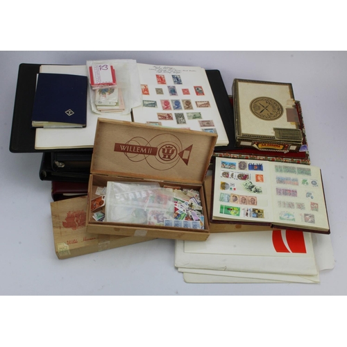 100 - Carton of mixed material in albums and loose in several old cigar boxes  (Qty)  Buyer collects