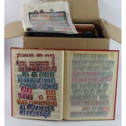 110 - European range in large box, with better stamps seen  (Qty)  Buyer collects