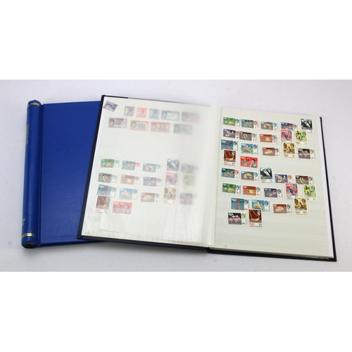 111 - Fiji mint and UM collection on leaves in blue binder and blue stockbook, high values to 5/-  and £1 ... 