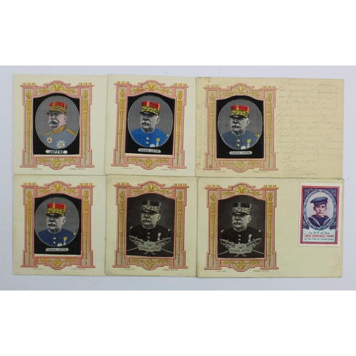 262 - General Joffre, varieties series 1 Civilian / Military by Bertrand & Boiron   (6)