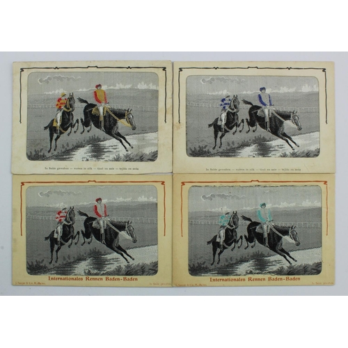 285 - Internationale Rennen, Baden Baden steeplechase varieties by German publisher   (4)