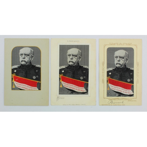 309 - Otto Von Bismarck, Stevens silks, German publisher   (3)