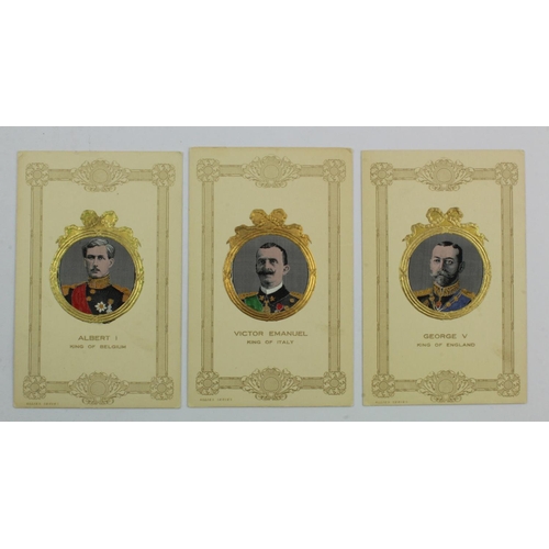 351 - Victor Emanuel, Albert I, George V, Girard U.S.A. publisher   (3)