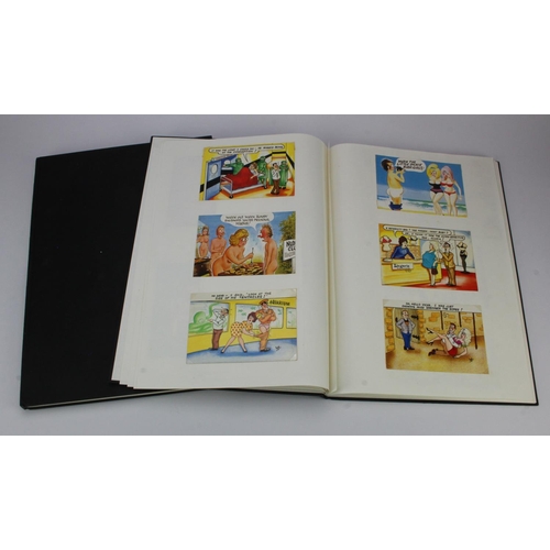 373 - Bamforth, Athena, Seaside postcards housed in 2x large black albums.  (approx 200)