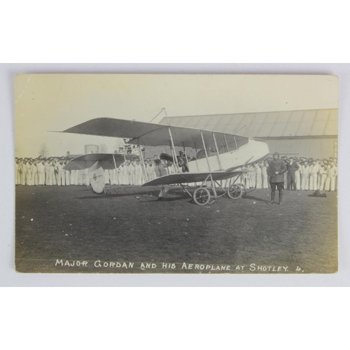 543 - Suffolk, Shotley: Major Gordon and his Aeroplane at Shotley RP.