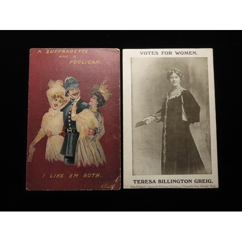 561 - Suffragette Teresa Billington Greig (trimmed), prominent activist + humour by Ellam   (2)