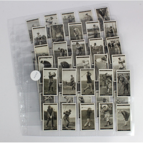 592 - Churchman - Famous Golfers, complete set of 50 in pages, VG cat value £900