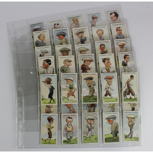 593 - Churchman - Prominent Golfers, complete set of 50 in pages, mainly VG cat value £850