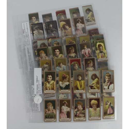 620 - Actresses - various issues, 'FROGA' A, Muratti (cigarette connoisseur) 14/26 wide card & 22/26 narro... 