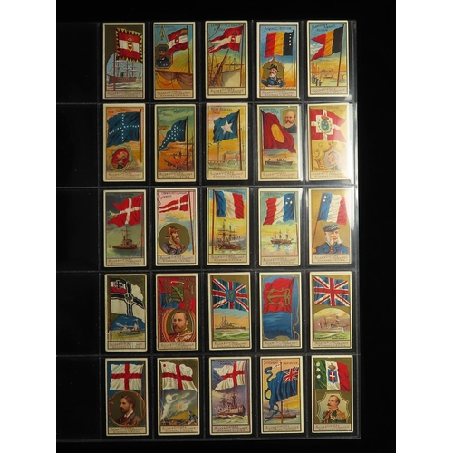 621 - Allen & Ginter U.S.A. - Naval Flags, complete set in large pages, mainly VG   cat value £1300
