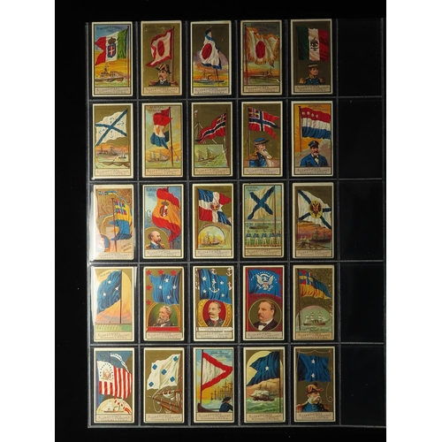 621 - Allen & Ginter U.S.A. - Naval Flags, complete set in large pages, mainly VG   cat value £1300