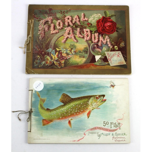 624 - Allen & Ginter U.S.A. & Goodwin U.S.A., 2 Printed albums, Fish from American Waters G - VG & Floral ... 