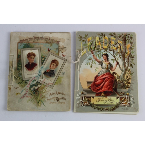 626 - Allen & Ginter U.S.A. 2 Printed albums, World's Beauties (1st series) & Leaders, cover a little worn... 