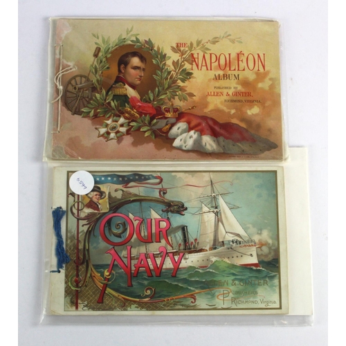 628 - Allen & Ginter U.S.A. Printed albums, Napolean & Our Navy,   G - VG   cat value £420