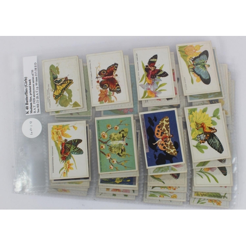 646 - British American Tobacco Co, Butterflies (Girls) M size, complete set in pages, mainly VG cat value ... 