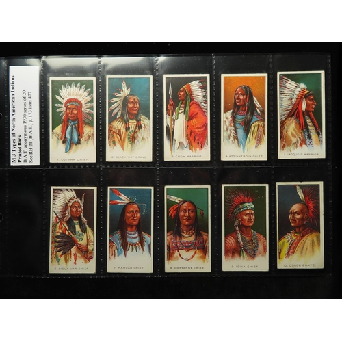 647 - British American Tobacco Co, Types of North American Indians & Indian Chiefs. 2 complete sets in pag... 