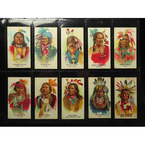 647 - British American Tobacco Co, Types of North American Indians & Indian Chiefs. 2 complete sets in pag... 