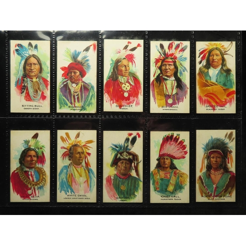 647 - British American Tobacco Co, Types of North American Indians & Indian Chiefs. 2 complete sets in pag... 