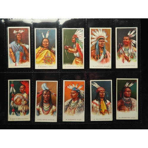 647 - British American Tobacco Co, Types of North American Indians & Indian Chiefs. 2 complete sets in pag... 