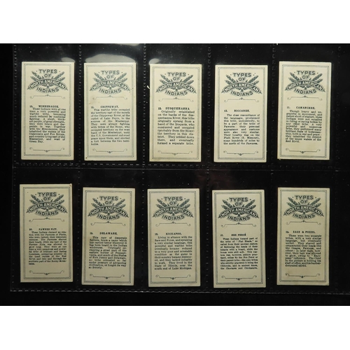 647 - British American Tobacco Co, Types of North American Indians & Indian Chiefs. 2 complete sets in pag... 