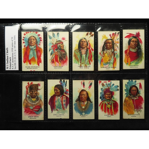 647 - British American Tobacco Co, Types of North American Indians & Indian Chiefs. 2 complete sets in pag... 