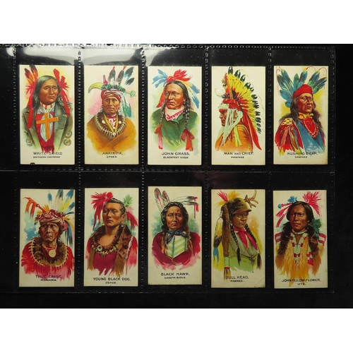 647 - British American Tobacco Co, Types of North American Indians & Indian Chiefs. 2 complete sets in pag... 