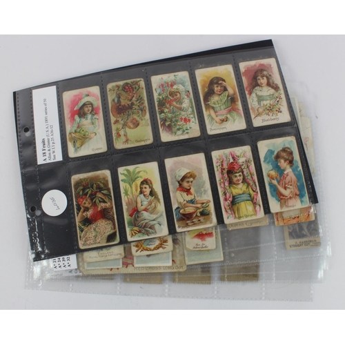 668 - Collection of part sets in pages, issuers include Allen & Ginter, American Tobacco, Kimball, Players... 