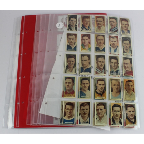 719 - Football - collection of 6 complete sets contained in large pages, sets are - Ardath (Famous Footbal... 