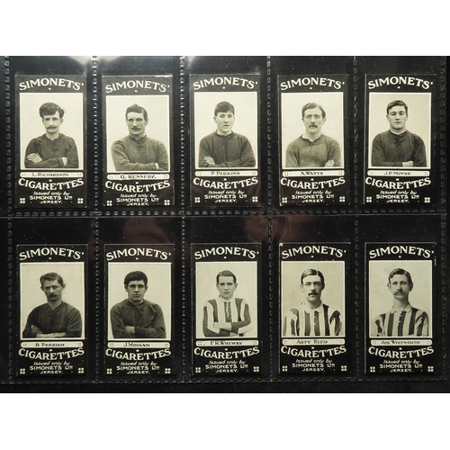 725 - Football interest, Simonets (Jersey) Local Footballers 1925 issue, full set in pages G - VG cat valu... 