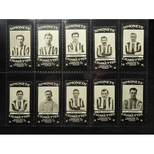 725 - Football interest, Simonets (Jersey) Local Footballers 1925 issue, full set in pages G - VG cat valu... 