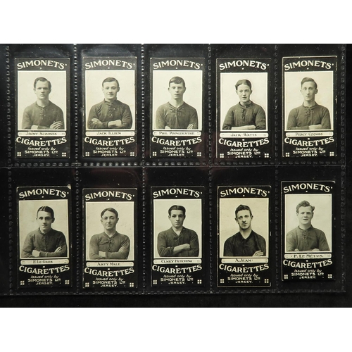 725 - Football interest, Simonets (Jersey) Local Footballers 1925 issue, full set in pages G - VG cat valu... 