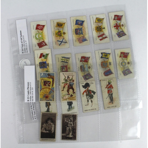 734 - Hudden, various issues - Flags of All Nations x 11, Soldiers of the Century x 2, Types of Smokers x ... 